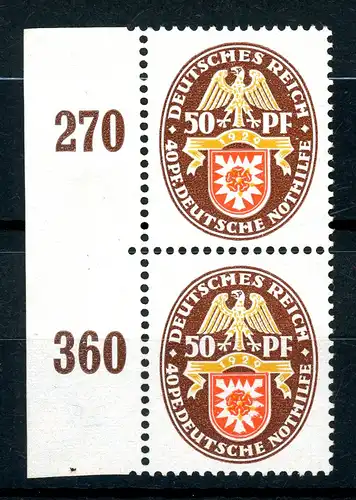 Deutsches Reich senkr. Paar mit 434 I postfrisch #GJ439