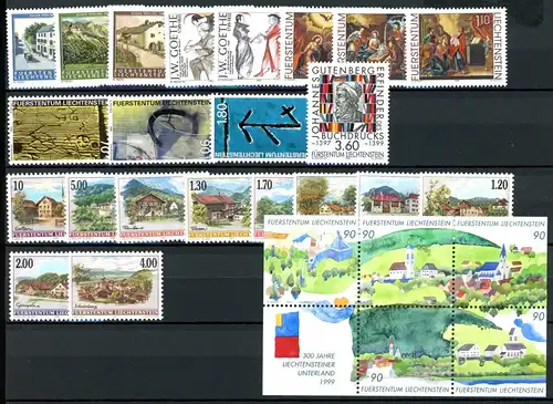 Liechtenstein Jahrgang 1995 - 1999 1103-1223 postfrisch #JY506