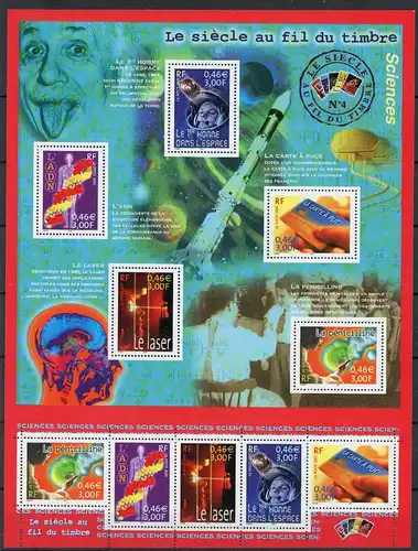 Frankreich 5er Streifen + KB mit 3561-3565 postfrisch Technologie #JY402