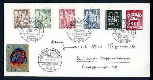 Berlin 106-111 gestempelt auf Brief, Sonderstempel #JW980