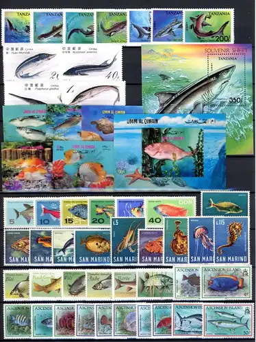 Lot Motiv Fische postfrisch #JY408