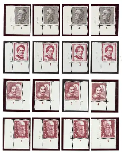 Schweiz 550 ff postfrisch Formnummern/ FN 1-4 #JW950