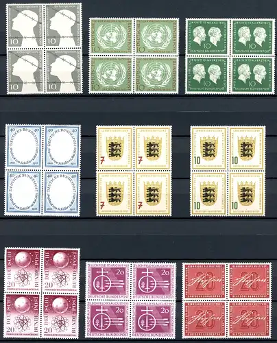 Bund 4er Blöcke Lot 50er Jahre postfrisch #JY505