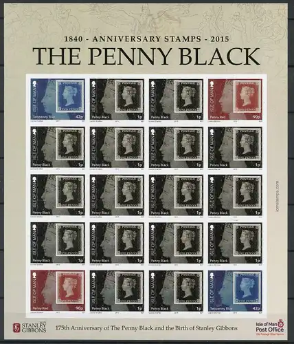 Isle of Man ZD BG mit 2010-2012 B postfrisch Penny Black #JW998