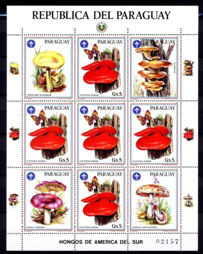 Paraguay KB mit 3956 postfrisch Pilze #JY472