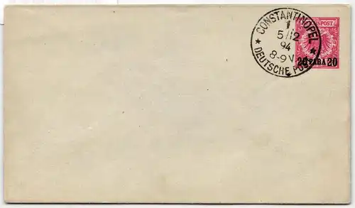 Deutsche Auslandspostämter Türkei U1 als Ganzsache nur gestempelt #JX208