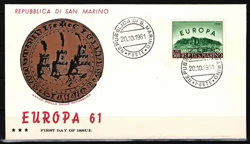 San Marino 700 gestempelt Ersttagsbrief FDC Cept 1961 #JS303