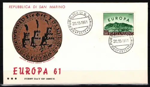 San Marino 700 gestempelt Ersttagsbrief FDC Cept 1961 #JS303