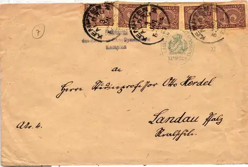 Deutsches Reich 33c auf Brief als Mehrfachfrankatur geprüft Infla Berlin #JX193