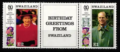 Swaziland 592-593 postfrisch Kleinbogen #JY703