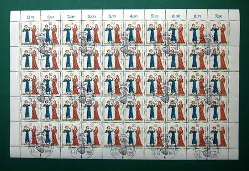 Berlin 50er Bogen 354 Plattenfehler 354 I Ersttagssonderstempel #JZ009