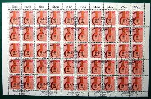 Berlin 50er Bogen 461 Formnummer 2 Ersttagssonderstempel #JY560