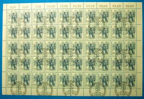 Berlin 50er Bogen 337 Formnummer 1 Ersttagssonderstempel #JZ052