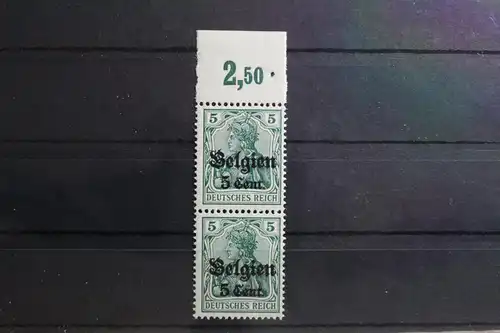 Deutsche Besetzung 1. WK Belgien 12 P OR postfrisch Oberrand #SW010