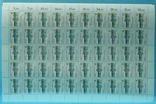 Bund 50er Bogen 1251 postfrisch Bogenzählnummer #JZ349