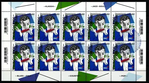 BRD Bund 3601 gestempelt als Kleinbogen #JY871