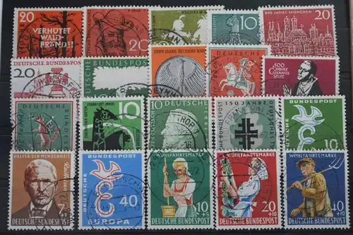 BRD Bund Jahrgang 1958 mit 281-301 gestempelt #BRD-O-1958