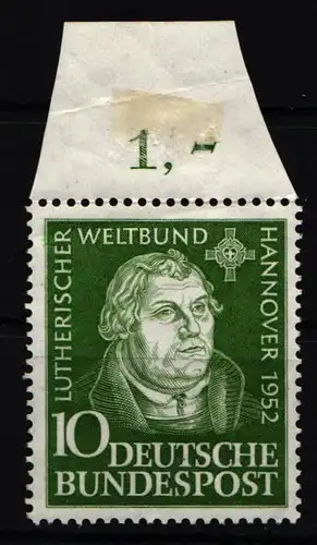 BRD 149 postfrisch Falz im Oberrand #JY102