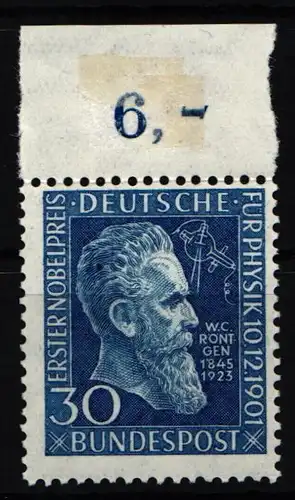 BRD 147 postfrisch Falz im Oberrand #JY101