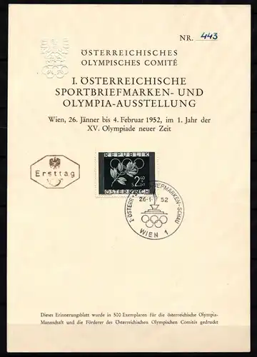 Österreich 969 gestempelt 1. Österreichische Sportbriefmarkenausstellung #JZ850