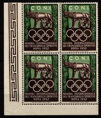 Italien postfrisch Vignette Olympische Spiele 1952, Gummi vergilbt #JZ878