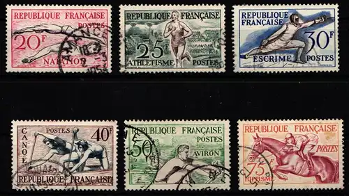 Frankreich 978-983 gestempelt Olympische Spiele 1952 #JZ869