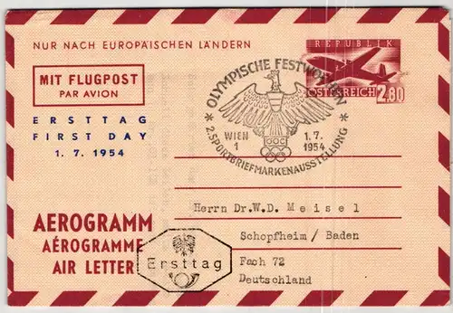 Österreich verschiedene Briefe Stempel + Motiv Olympische Spiele 1952 #JZ897