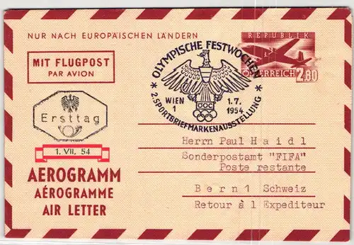 Österreich verschiedene Briefe Stempel + Motiv Olympische Spiele 1952 #JZ897