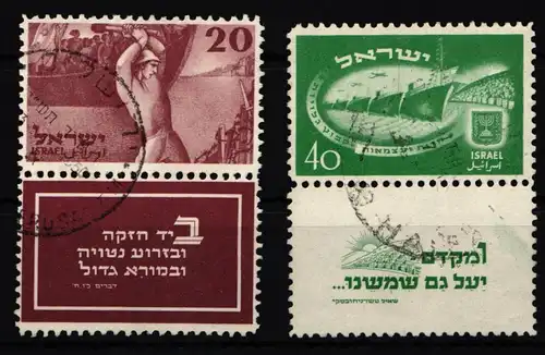 Israel 30-31 mit Tab gestempelt #JY126