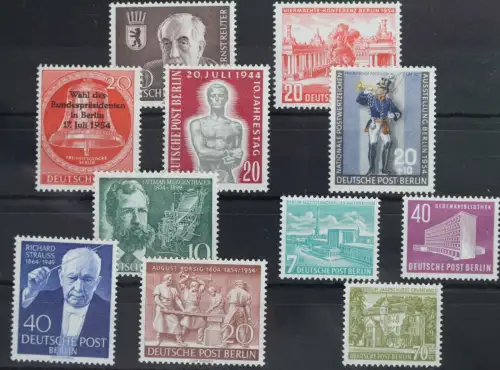 Berlin Jahrgang 1954 mit 115-125 postfrisch #B-XX-1954