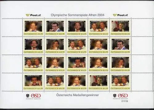 Österreich personal. Marken postfrisch Olympische Sommerspiele 2004 #KA121