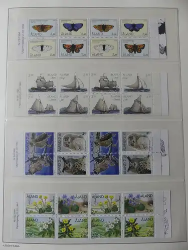 Aaland Markenheftchen 1994-2011 dual besammelt im Leuchturm Binder #LY225