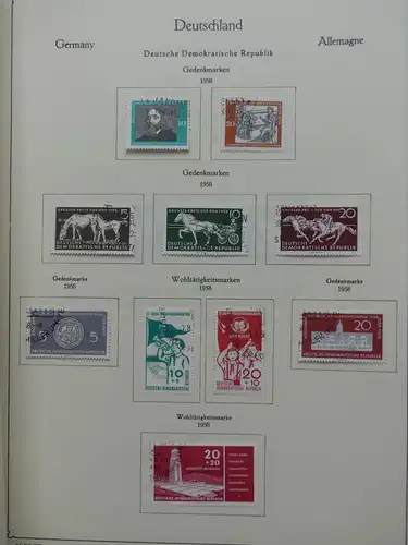 DDR ab 1950 gestempelt teilbesammelt, etwas SBZ im Ka-Be Vordruck #LY244