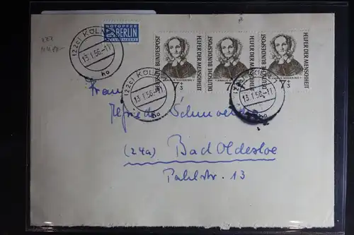 BRD 222 auf Brief als Mehrfachfrankatur #BB812