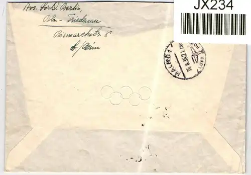 Deutsches Reich 616, 610 auf Brief als Mischfrankatur #JX234