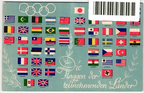 Deutsches Reich 611 auf Postkarte Sommer-Olympiade #JX274