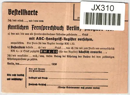 Deutsches Reich auf Postkarte mit Olympia Werbung #JX310