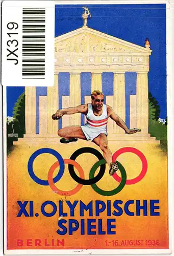 Deutsches Reich 611 auf Postkarte Sommer Olympiade #JX319