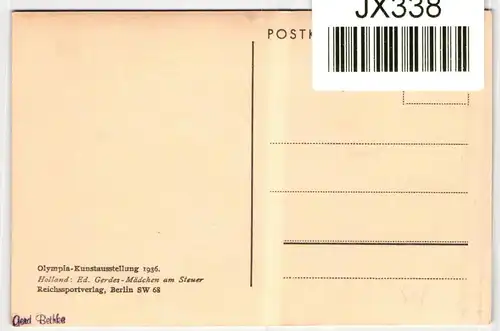 Deutsches Reich auf Postkarte Sommer Olympiade #JX338