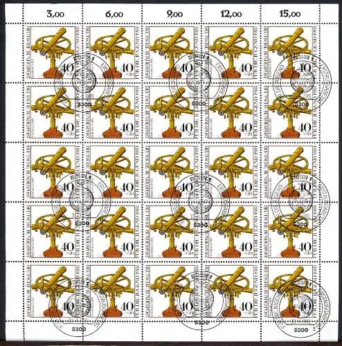 Bund 25er Bogen 1090 Formnummer 2 Ersttagssonderstempel #KB214