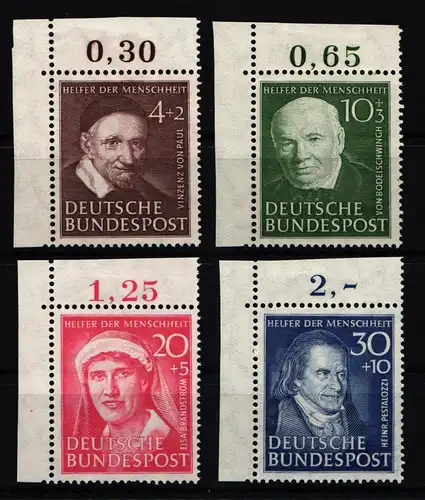 BRD Bund 143-146 postfrisch Falz am Oberrand #KB049