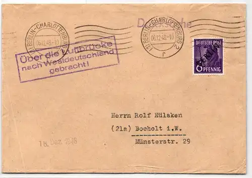 Berlin 2 auf Brief als Einzelfrankatur portogerecht, Stempel F 22 #JX623