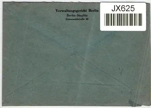Berlin 152 auf Brief als Einzelfrankatur portogerecht #JX625