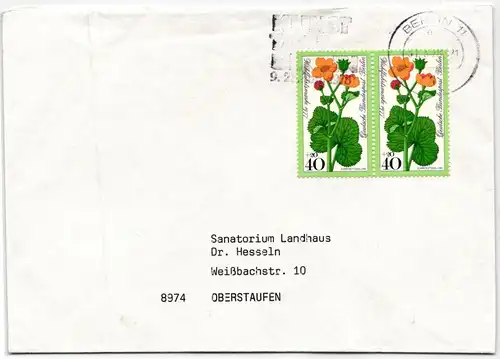 Berlin 557 auf Brief als Mehrfachfrankatur portogerecht #JX673