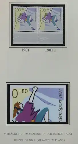 Bund 1901 I postfrisch Plattenfehler #KB458