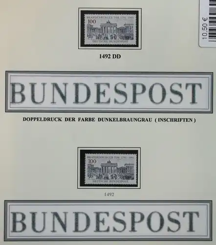 Bund 1492 postfrisch Doppeldruck #KB464