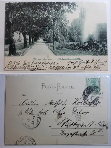 AK Baden-Baden Lichtentaler - Allee 1902 #PN381