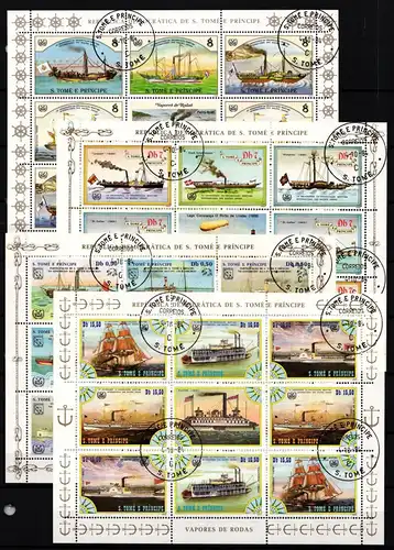 Sao Tome e Principe 906-923 gestempelt Kleinbogensatz / Schiffe #JH702