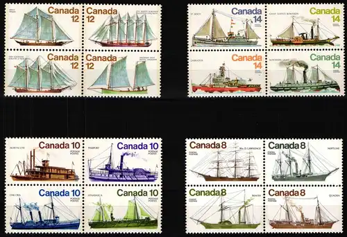 Kanada 606-09, 644-47, 672-75, 711-14 postfrisch Viererblöcke #JH803