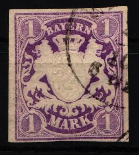 Bayern 30 gestempelt breitrandig geschnitten #JX730